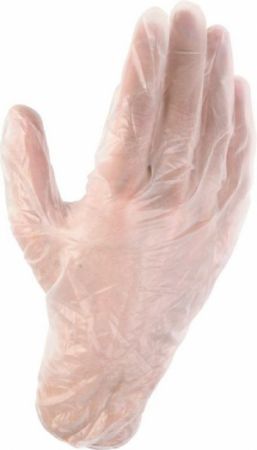 jednorázové vinylové rukavice vel 9 nepudrované balení 100ks, pracovní slabé jednorázové vinylové  průhledné rukavice vel.9