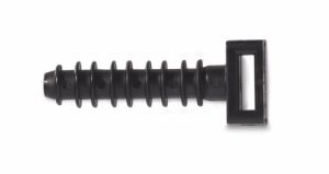 držák elektrikářské stahovací pásky do hmoždinky, Šroubová příchytka stahovací pásky 8,1x38,1mm UV odolný, uchycení stahovací pásky přes hnmoždinku pro kabely
